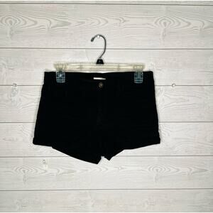 H & M black  denim shorts midrise Size 6